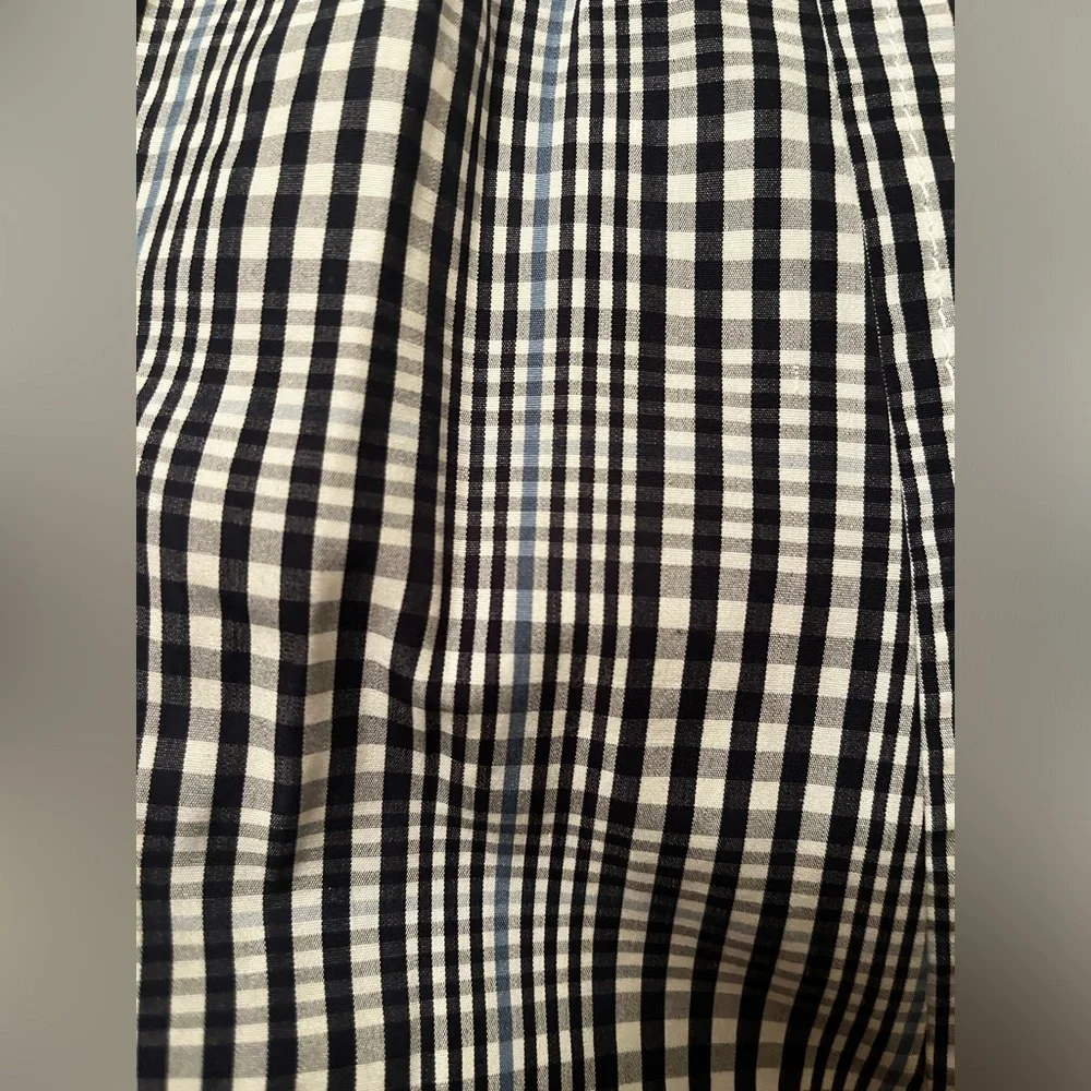 NWT J Crew Sleeveless Blue Plaid Mini Dress with Ruffle Hem Size 12 - Picture 7 of 10